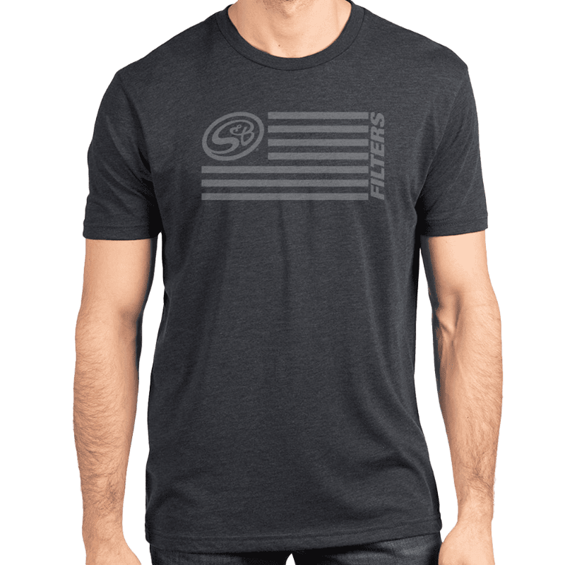 S&B Flag Logo Tri-Blend Shirt - Grey - S&B