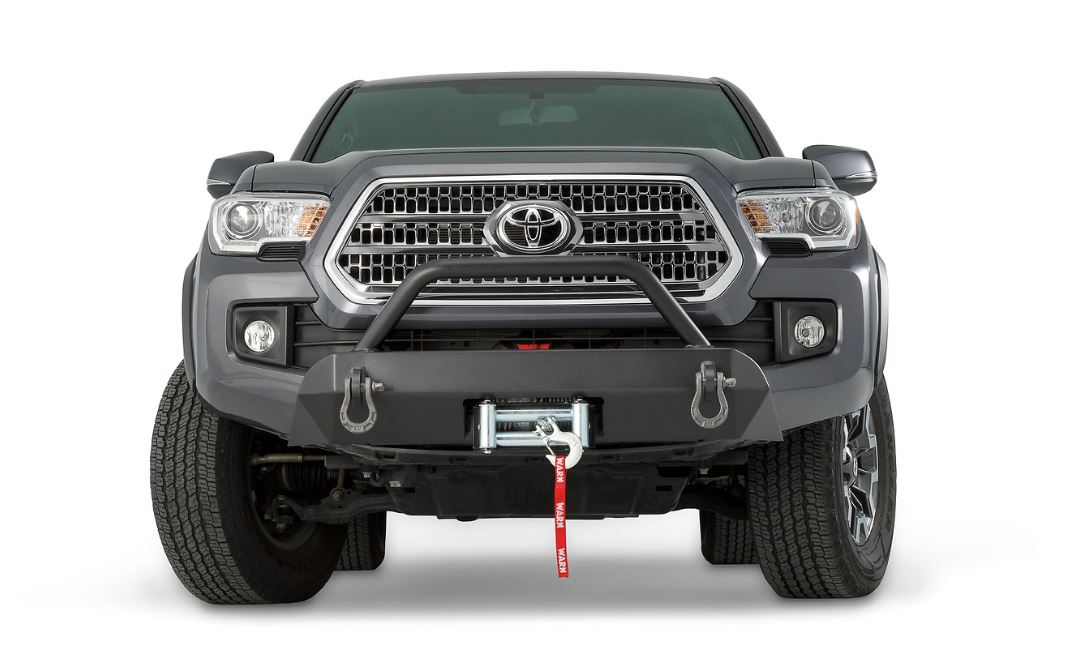 Semi-Hidden Winch Mount With Grille Guard For 2012-2015 Toyota Tacoma