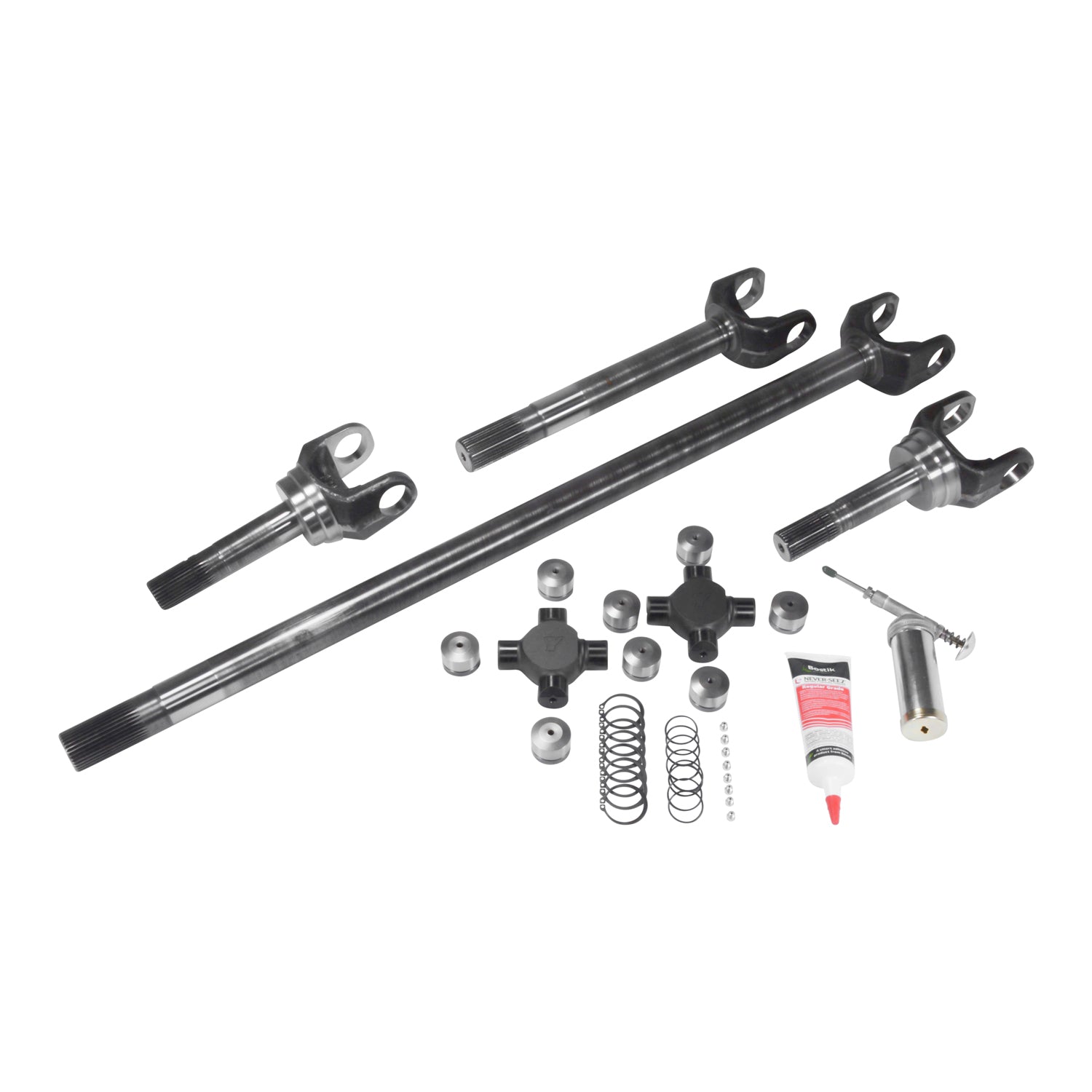 USA Standard Gear Chromoly Front Axle Kit  GM 8.5”  19/28 Spline  Super Joints