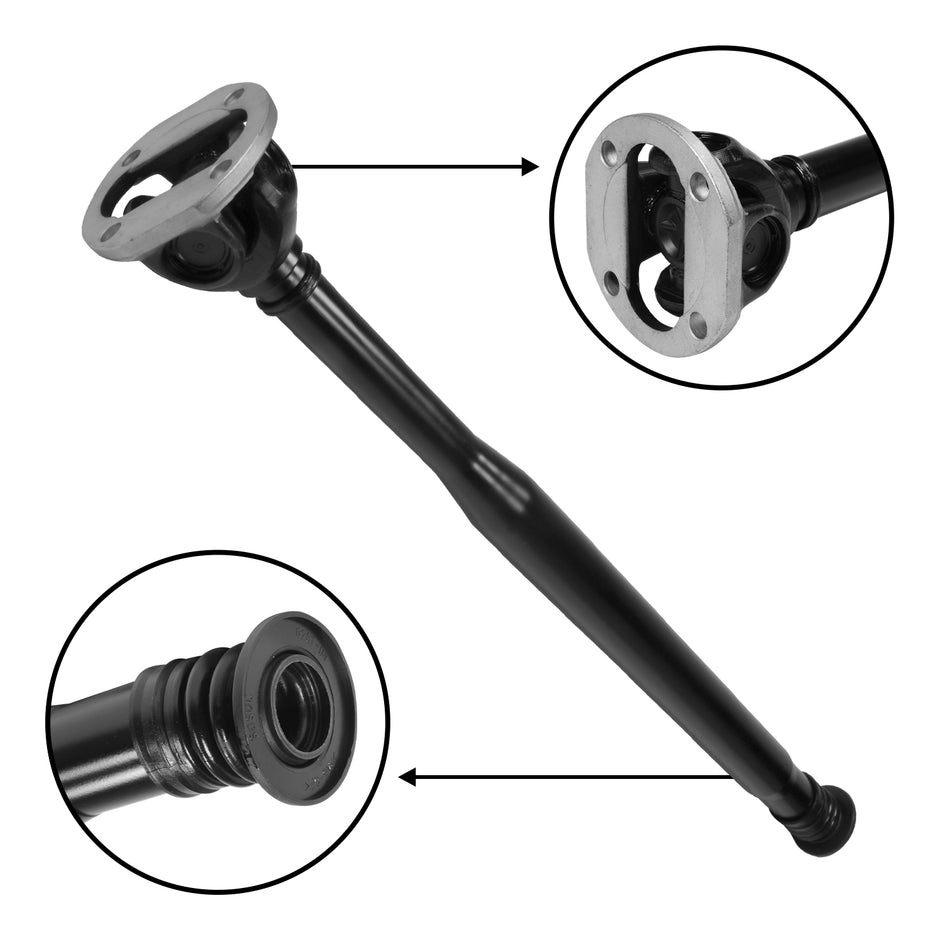 USA Standard Gear Front Driveshaft For Mercedes  25.75” Flange To Slip Yoke