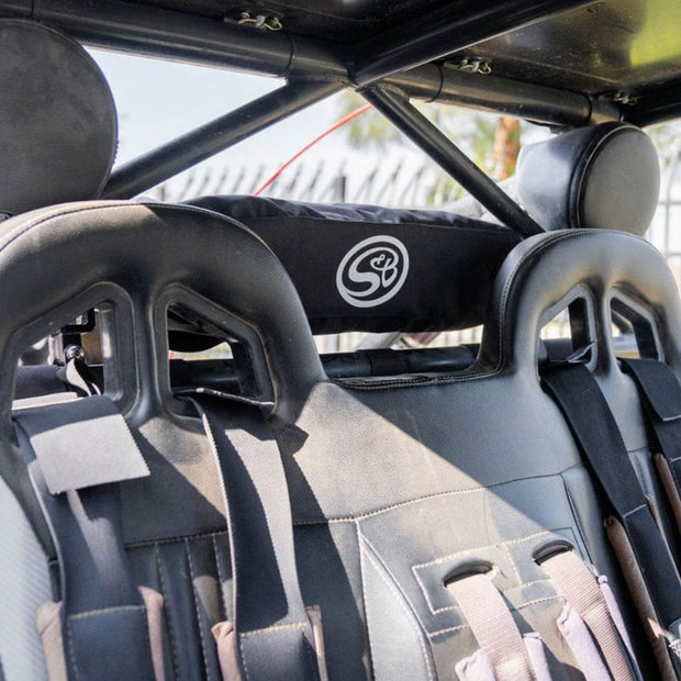 An S&B Protective Cover for Particle Separator 2 installed in a car