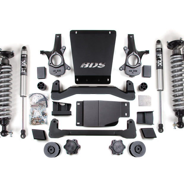 2007-2014 GM SUV 4wd 4" Suspension Lift Kit  3" Rear  Coil Spring Spacer - 2.5 P