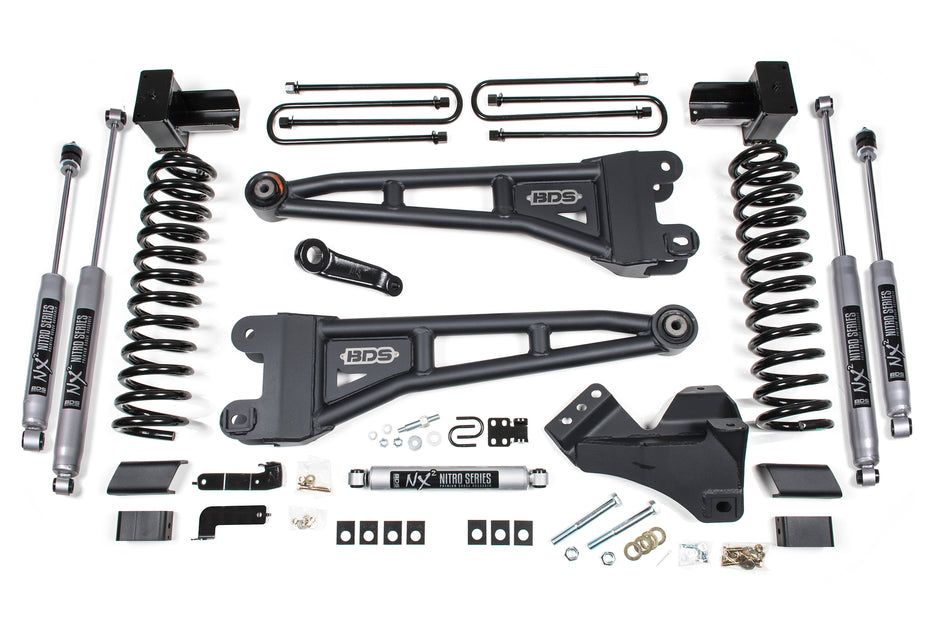 2023-2026 Ford F350 DRW 4WD 5" Radius Arm Suspension Lift Kit  3" Rear  Block  D