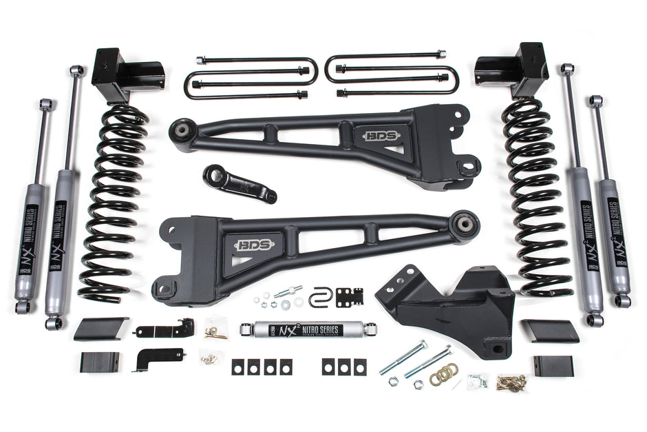 2020-2022 Ford F350 4wd 4" Radius Arm Suspension Lift Kit  2" Rear  Block  Diese