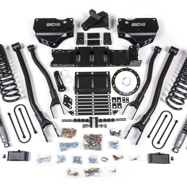 2019-2024 Ram 3500 4" 4-Link Diesel - 3" Rear Block W/ Overload - 6 Bolt T-Case