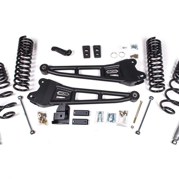 2014-2018 Ram 2500 4" Radius Arm Gas - Rear Coil Spring - FOX Shocks