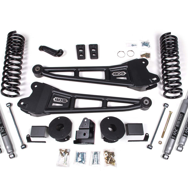 14-18 Ram 2500 4" Radius Arm Gas - Rear Air Ride - NX2 Shocks