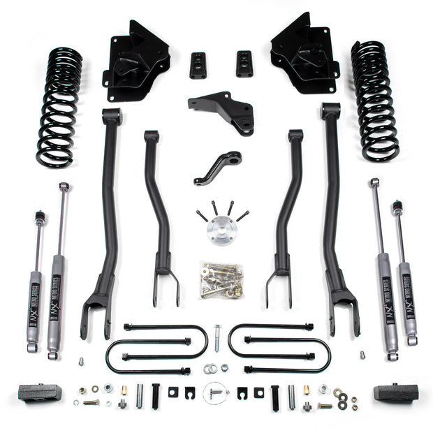2013-2018 Ram 3500 4" 4-Link Suspension Lift  2" Rear  Block  Diesel - Fox 2.5 P