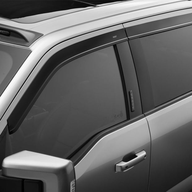 Husky Liners 2854044 Low Profile Dark Smoke Ventvisor Side Window Deflector 4-Piece Set For 2015-2026 Ford F-150 Crew Cab; 2022-2026 Ford F-150 Lightning; 2017-2026 Ford F-250/F-350/F-450 Superduty Crew Cab