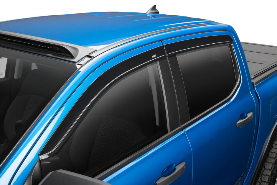 Husky Liners 2854070 Low Profile Dark Smoke Ventvisor Side Window Deflector 4-Piece Set For 2019-2023 Ford Ranger Crew Cab