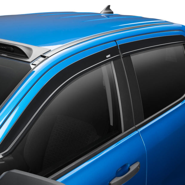Husky Liners 2854070 Low Profile Dark Smoke Ventvisor Side Window Deflector 4-Piece Set For 2019-2023 Ford Ranger Crew Cab
