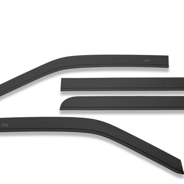 Husky Liners 2854044 Low Profile Dark Smoke Ventvisor Side Window Deflector 4-Piece Set For 2015-2026 Ford F-150 Crew Cab; 2022-2026 Ford F-150 Lightning; 2017-2026 Ford F-250/F-350/F-450 Superduty Crew Cab