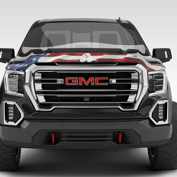 Husky Liners Hood Shield Eagle With Flag Design 2818947