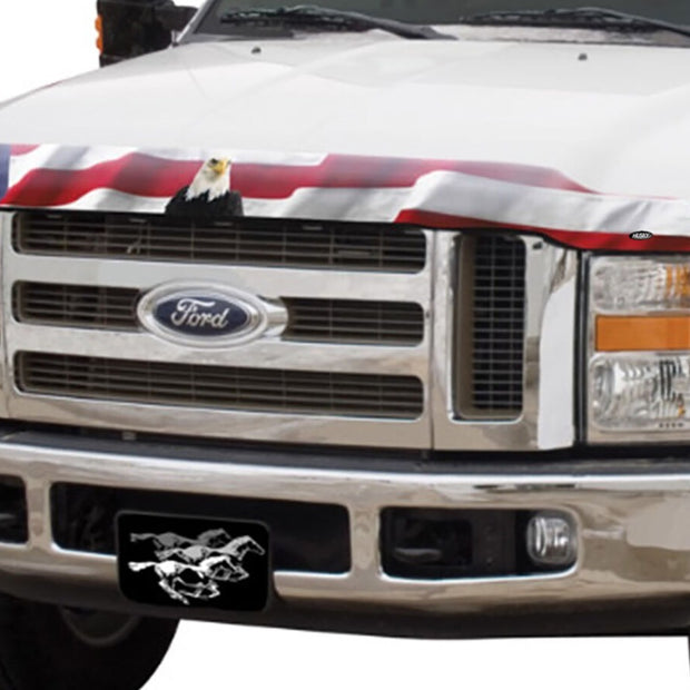Husky Liners Hood Shield Eagle With Flag Design 2818033