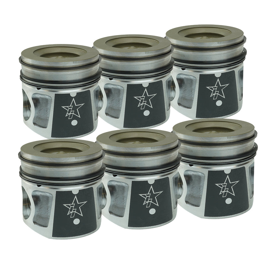 2007.5-2018 6.7L Cummins 24V QSB .020 Over Coated & Chamfered X-Series Pistons