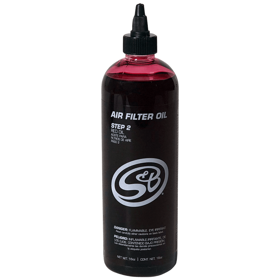 16 oz. Bottle of Air Filter Oil - Red - S&B