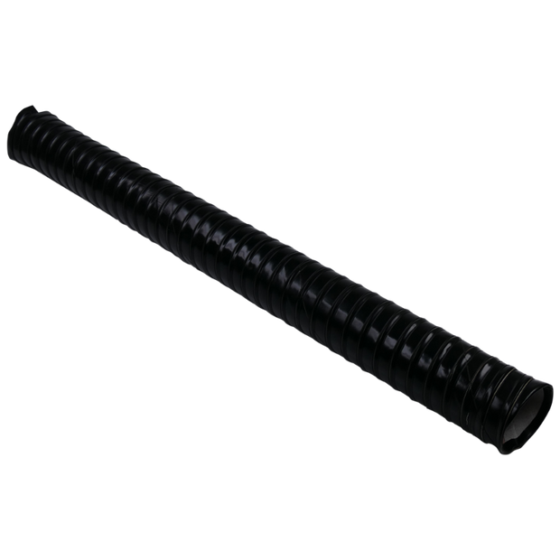 A 3.5 inch inner diameter flexible black ducting, 53 inches in length, for particle separator.