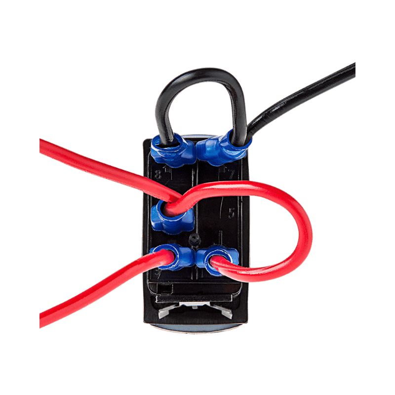Upper view LED Rocker Switch w/ S&B Logo for Particle Separator - S&B