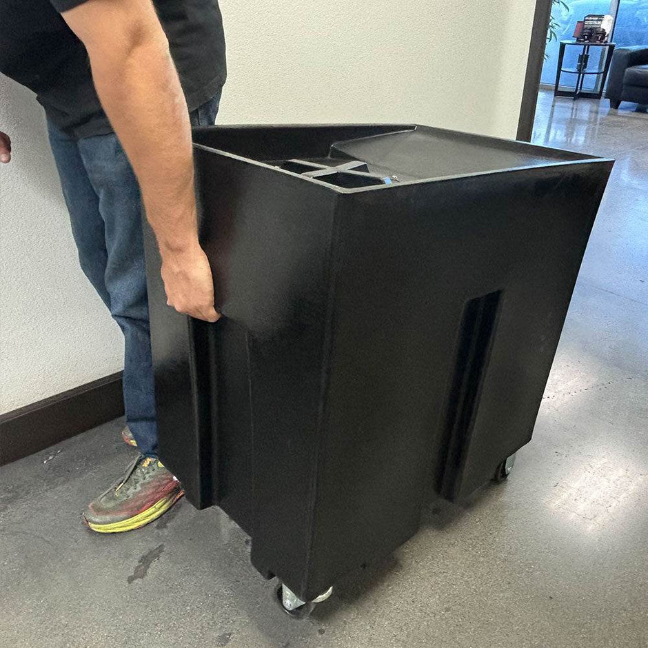 56 Gallon Oil and Grease Containment Tank, with 4 Casters - S&B