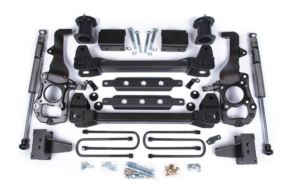 Zone 6" Susp Lift Kit 4" Rear Lift Block; Spacer Front Fox Adv Series Rear