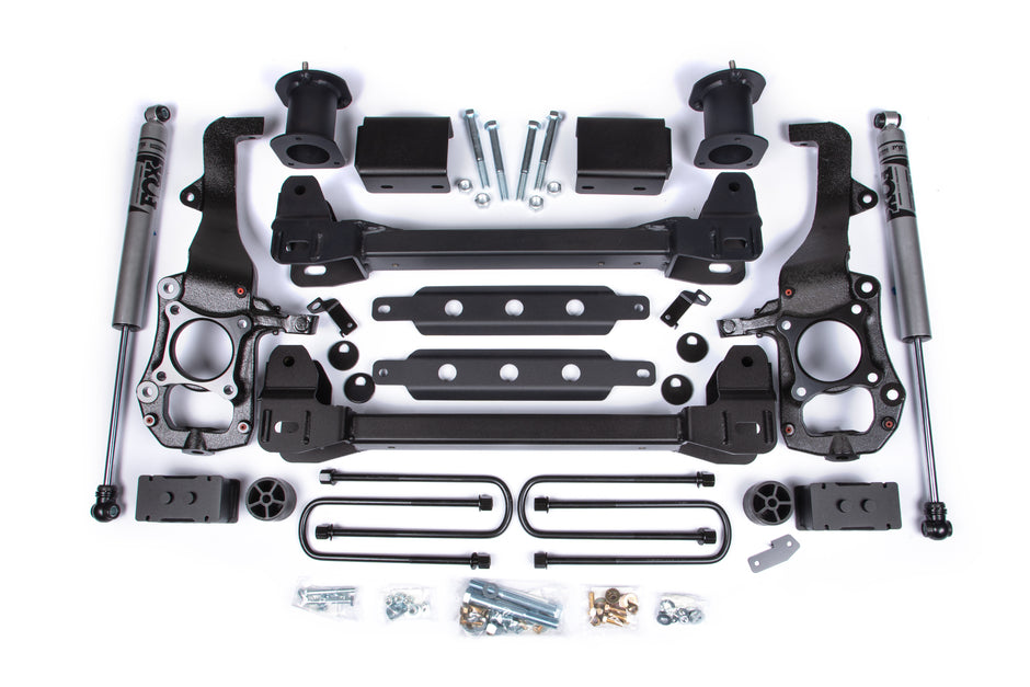 Zone 6" Suspension Lift Kit 3.25" Rear Lift Block; Spacer Front Fox Adv Series Rear