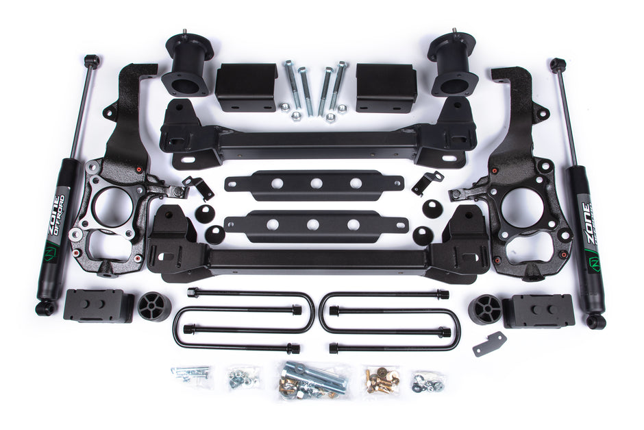 Zone 6" Suspension Lift Kit 3.25" Rear Lift Block; Spacer Front Nitro Shocks