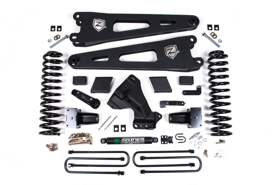 Zone 5" Radius Arm Suspension Lift Kit 3" Rear Block 3 Leaf Main - No Shocks